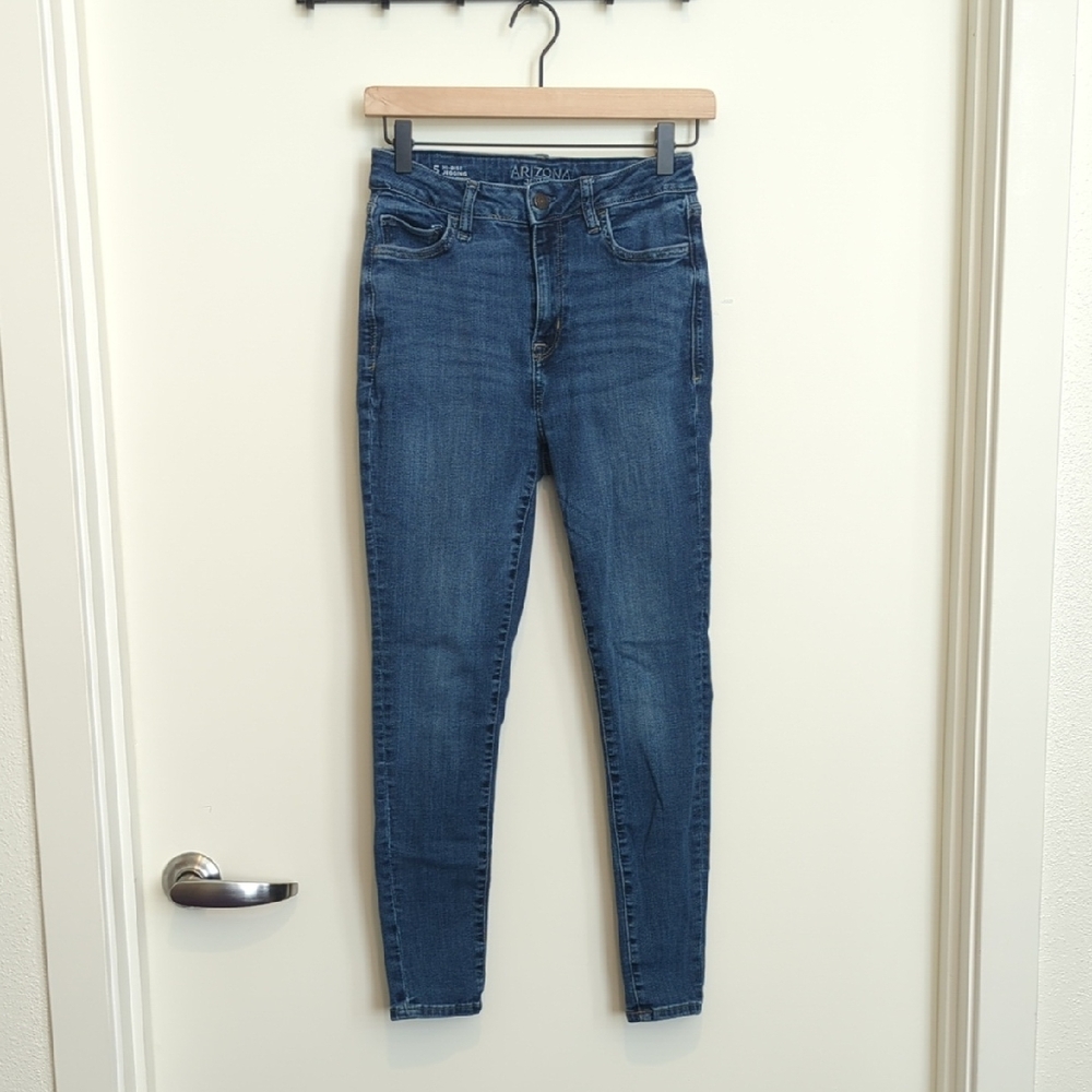 Arizona Jean Company Blue Hi-Rise Jeggings - Size 5 Short/Petite